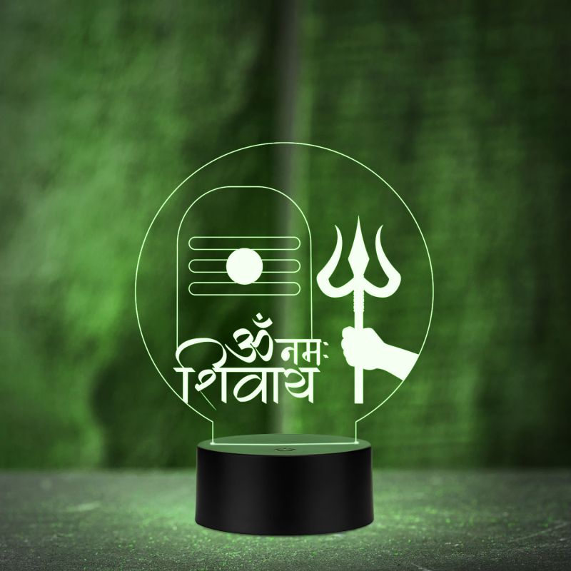 Om Namah Shivay Shivling Night lamp with 16 Color Changing Light Temple, Home Decor